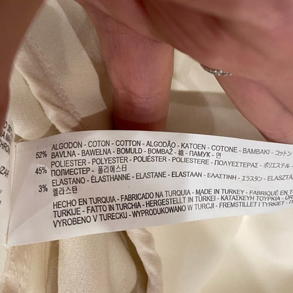 NWT Ivory Zara Pencil skirt with bottom Ruffle - M - Picture 6 of 8